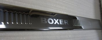 Peugeot Boxer 2006–2025 Chromen sierlijst voor achterbumper (RVS) foto 1