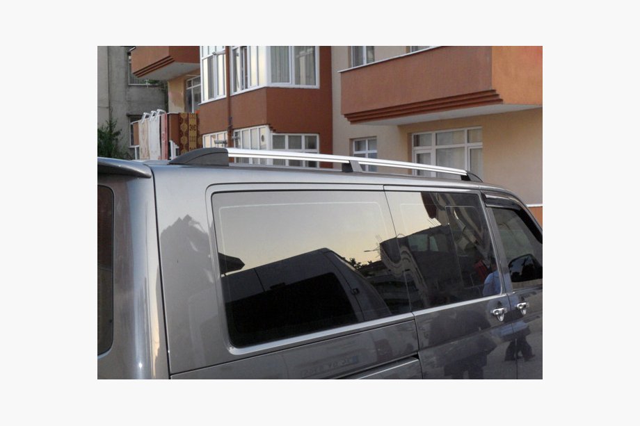 Volkswagen T5 Multivan 2003–2010 (Skyline) Dakrails chroom (kunststof voet) Image