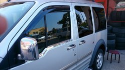 Ford Connect 2010–2013 Buiten raamomlijsting RVS (2-delig) Carmos - Turks staal foto 2
