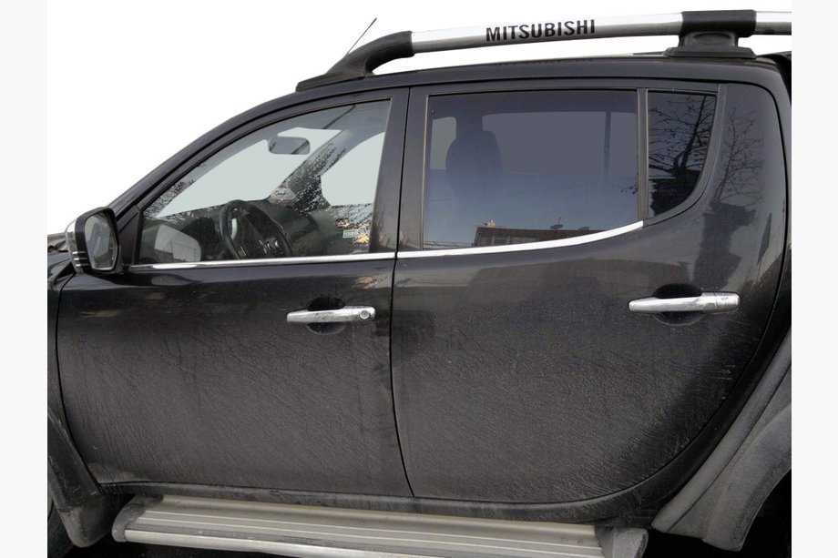 Mitsubishi L200 2006–2015 Raamomlijsting (4 stuks, RVS) OmsaLine - Italiaans roestvrij staal Image