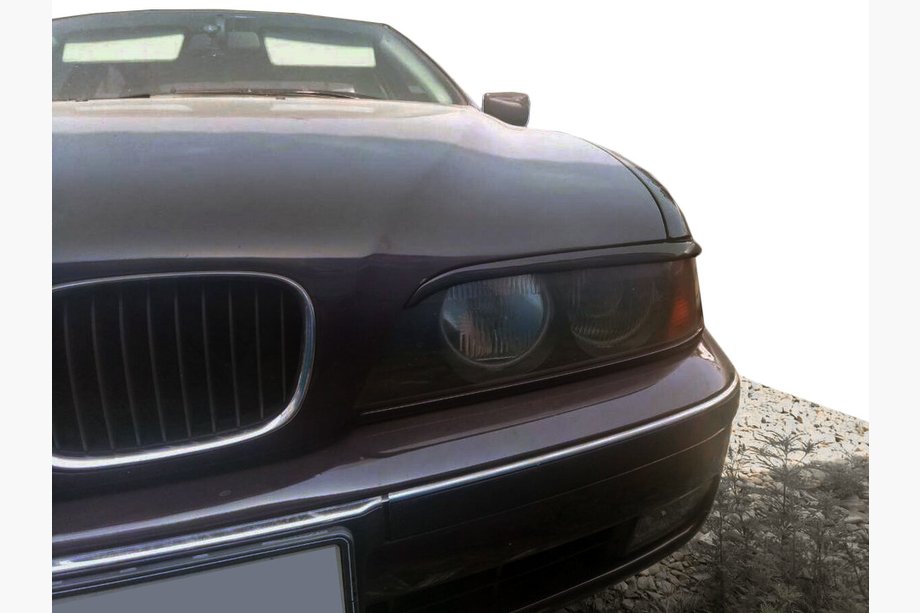 BMW 5 Serie E39 1996–2003 Koplampwimpers (2 stuks, zwart) Image