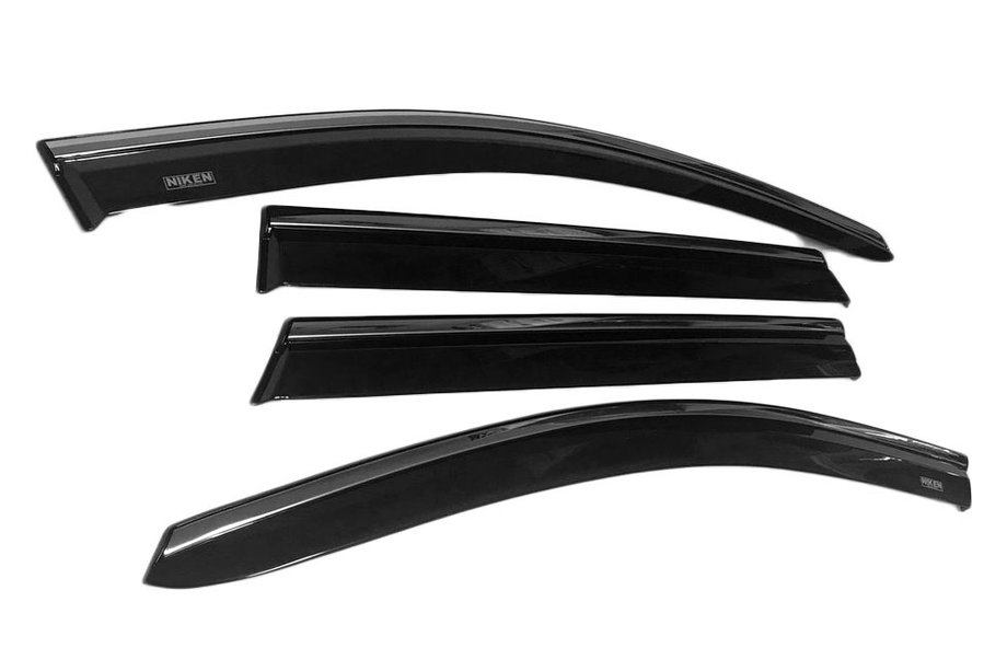 BMW X4 F26 2014–2018 Raamwindschermen met chromen sierlijst (set van 4, Niken) Image