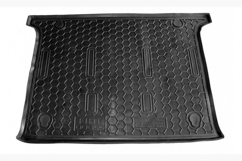 Fiat Doblo II 2010–2022 Kofferbakmat korte wielbasis 5 zitplaatsen (Autogumm, rubber) Image