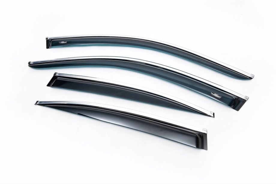 BMW 5 Serie E60/E61 2003–2010 Raamwindschermen met chroomstrip SD (4 st., HIC) Image