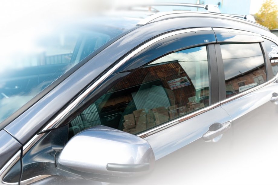 Honda CRV 2017–2022 Raamdeflectors met chroomstrip (4 stuks, HIC) Image