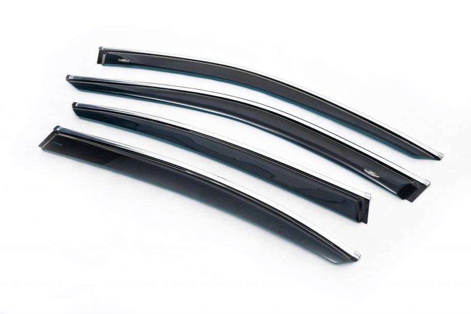 Volkswagen Passat B8 2015–2023 Raamwindschermen met chroomstrip SD (4 st., HIC) Image