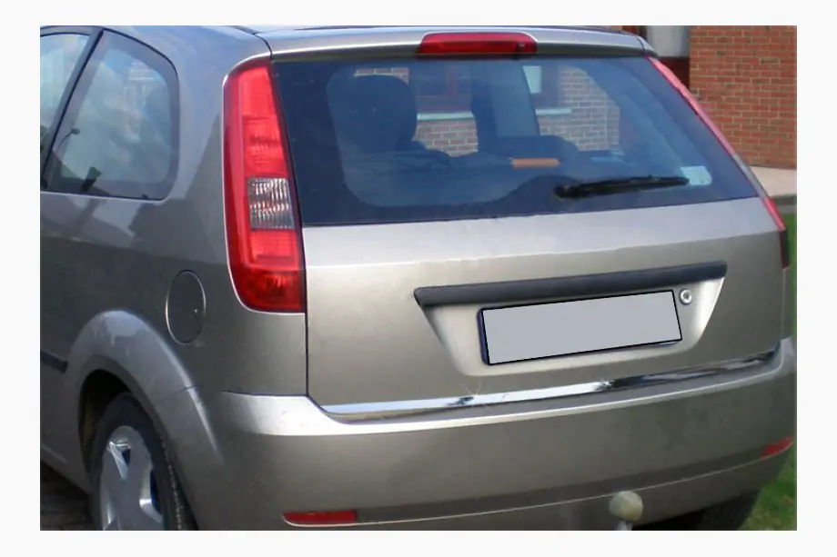 Ford Fiesta 2002–2008 Kofferkleprand (RVS) Image