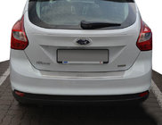 Ford Focus III 2011–2017 Achterbumperbeschermer met opstaande rand Natanika (RVS) foto 1
