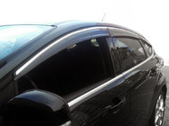 Ford Focus III 2011–2017 Raamwindschermen met chroom (6 stuks, Sunflex) Stationwagen foto 1