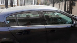 Opel Astra H 2004–2013 Buitenste raamomlijsting (RVS) Sedan, Carmos - Turks staal foto 4