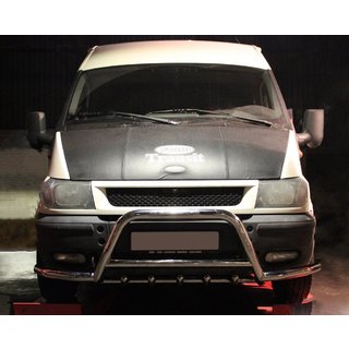Bullbar WT003-Plus (2000-2006, RVS) Ford Transit 2000–2014 foto 1