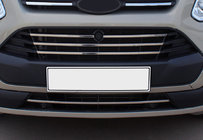 Ford Custom 2013–2022 Radiateurgrille afdekkappen 2013-2018 (5 stuks, RVS) Carmos - Turks staal foto 1
