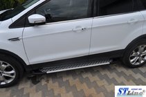 Ford Kuga/Escape 2013–2019 Zijtreden King (set 2 stuks, aluminium) Met zwarte deurlijsten foto 4