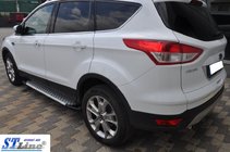 Ford Kuga/Escape 2013–2019 Zijtreden King (set 2 stuks, aluminium) Met zwarte deurlijsten foto 2