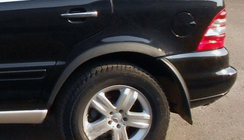 Mercedes ML W163 1997–2005 Wielkastverbreders (set van 4, zwart metaal) foto 1