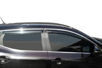 Nissan Qashqai 2014–2021 Raamdeflectoren met chroomstrip (4 stuks, Libao) foto 1
