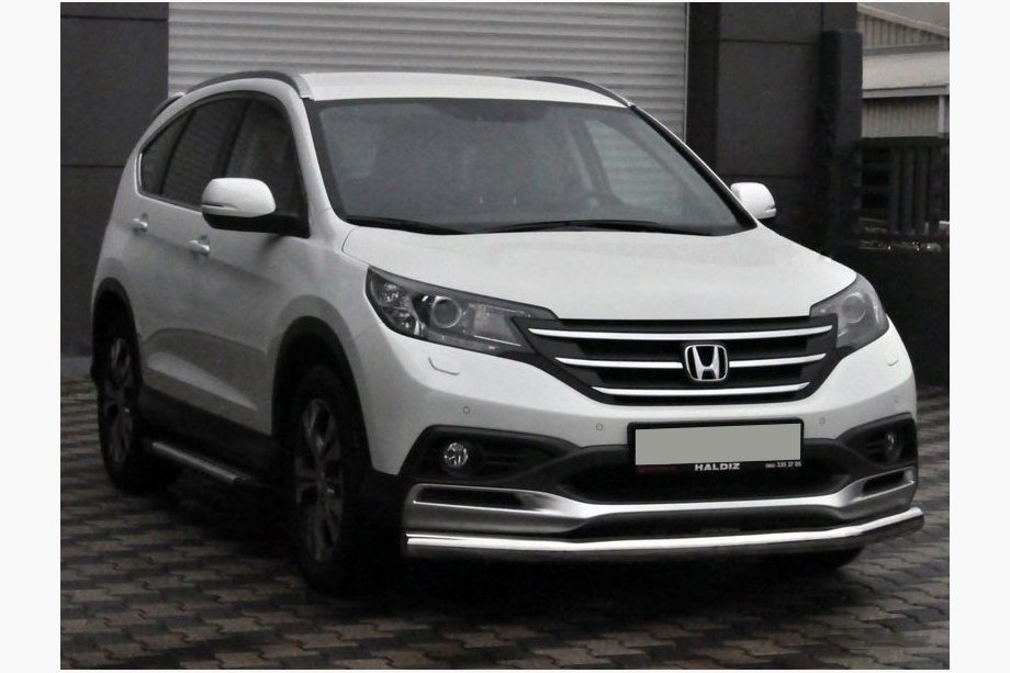 Honda CRV 2012–2016 Frontbescherming ST008 (RVS) Image