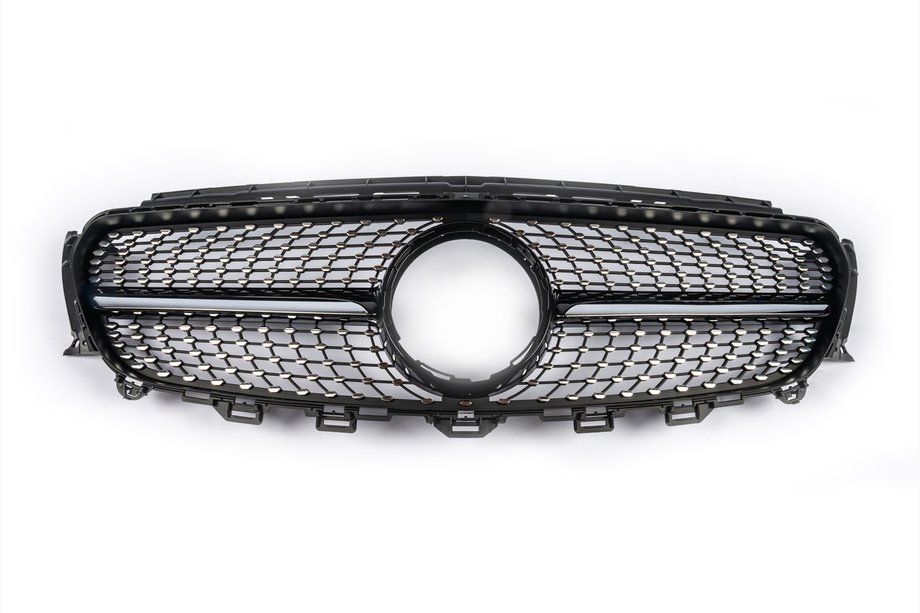 Mercedes E-class W213 2016–2023 Diamond Black voorgrille (voor Avantgarde/AMG-Line/E43 AMG/E53 AMG 2016-2020) Zonder camera-uitsparing Foto 2