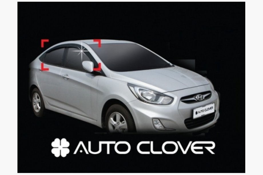 Hyundai Accent 2006–2010 Raamdeflectoren (set van 4, Clover, Korea) Image