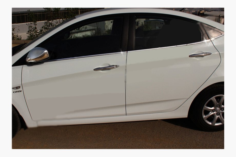Hyundai Accent 2011–2017 Onderste raamstijllijsten (6 stuks, RVS) Image