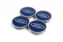 Ford Naafdoppen voor velgen 54,5/50 mm blauw (4 stuks) foto 1