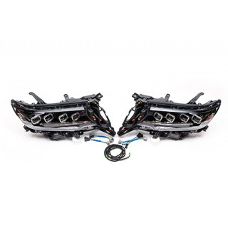 Koplampen vóór Lexus-design 4-LED V1 (2017+, set van 2) Toyota Land Cruiser Prado 150 2009–2023 foto 4