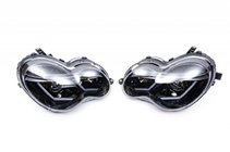 Mercedes C-Klasse W203 2000–2007 Koplampen met LED stadslichten (2 stuks) Donker foto 9