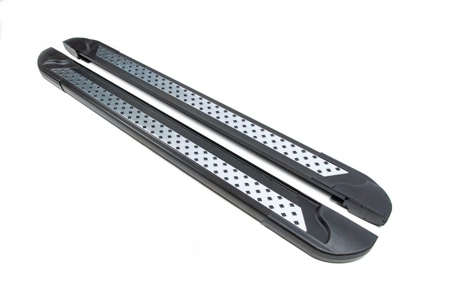 Volkswagen Caddy 2010–2015 Side steps New Vision Black (2 stuks, aluminium) Maxi basis Image
