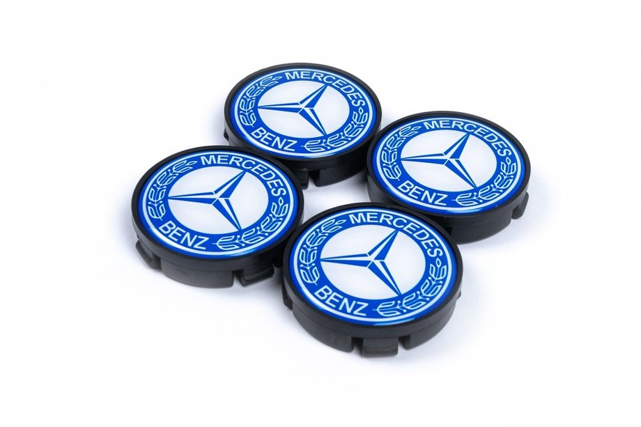 Mercedes-Benz Naafdoppen voor velgen 55,5mm/57mm zonder ring (4 stuks, blauw) Image