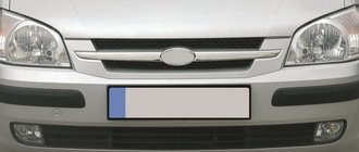 Hyundai Getz 2002– Grille sierlijsten (2-delig, RVS) foto 3