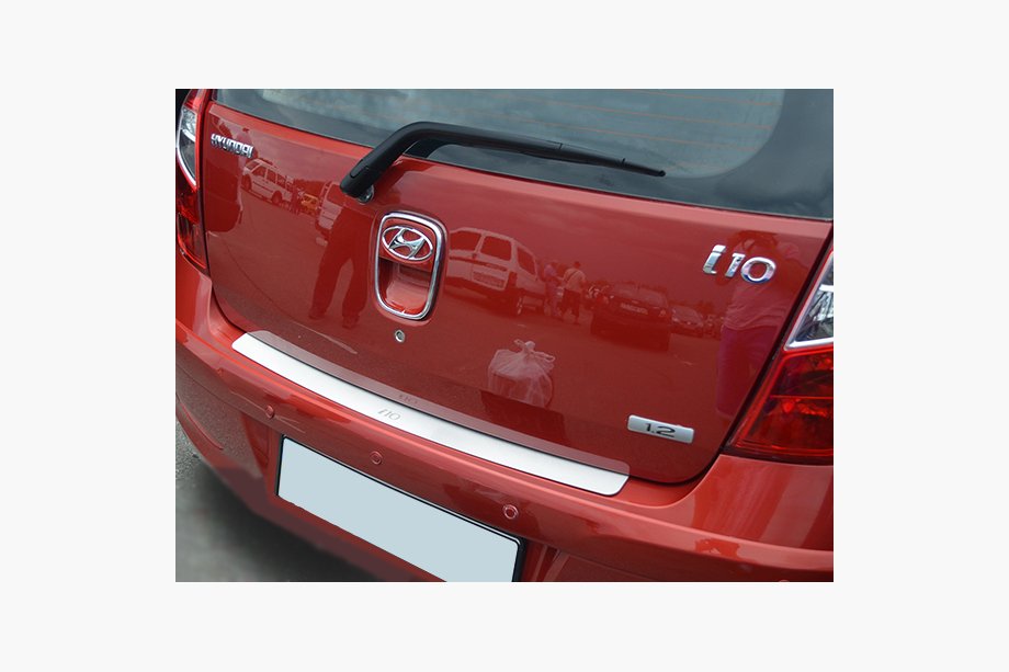 Hyundai I-10 2014–2017 Achterbumperbeschermer Natanika (RVS) Image
