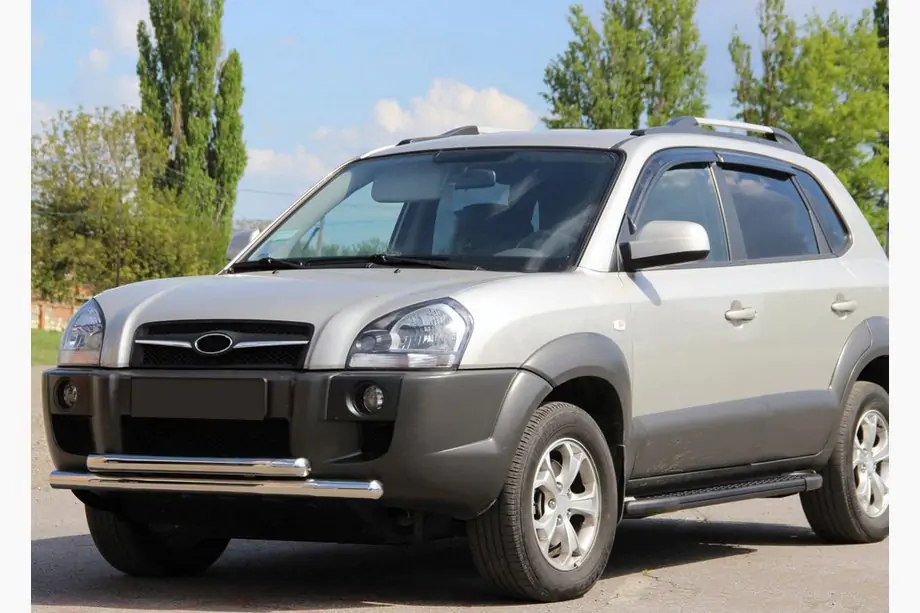 Hyundai Tucson JM 2004– Voorbeschermbeugel ST014 (RVS) Image