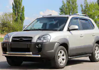 Hyundai Tucson JM 2004– Voorbeschermbeugel ST014 (RVS) foto 1