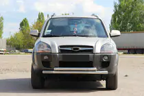 Hyundai Tucson JM 2004– Voorbeschermbeugel ST014 (RVS) foto 2