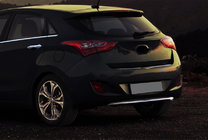 Hyundai I-30 2012–2017 Onderste sierlijst achterbumper (HB, RVS) foto 1