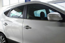 Hyundai IX-35 2010–2015 Onderste raamlijsten (6 st., RVS) foto 2