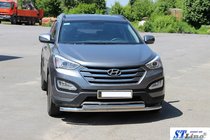Hyundai Santa Fe 3 2012–2018 Frontbeschermbeugel ST014 (RVS) foto 5