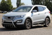 Hyundai Santa Fe 3 2012–2018 Voorste bullbar WT003 (RVS) foto 1