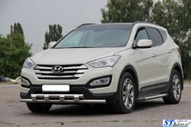 Hyundai Santa Fe 3 2012–2018 Voorste bullbar ST015 (RVS) foto 2