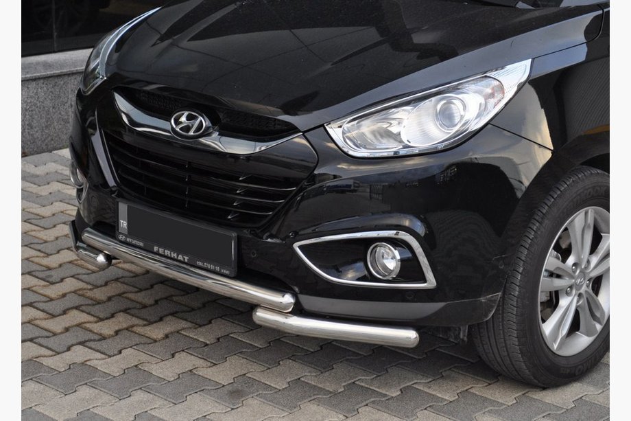 Hyundai IX-35 2010–2015 Voorbeschermbeugel ST014-1 (RVS) Image