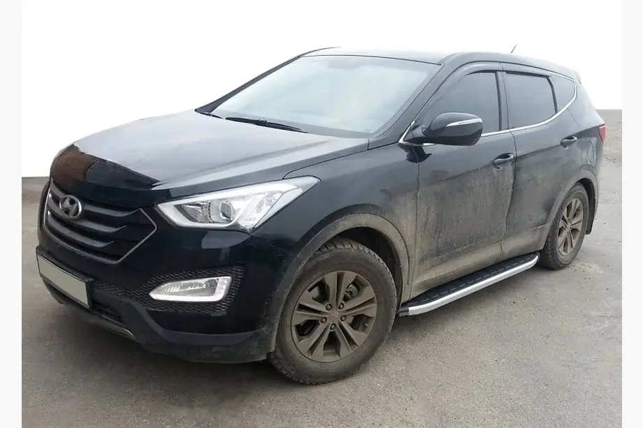 Hyundai Santa Fe 3 2012–2018 Fullmond side steps (set van 2, aluminium) Image