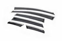 Opel Astra J 2009–2015 Raamwindschermen met chroomstrip HB (6-delig, Sunplex) foto 1