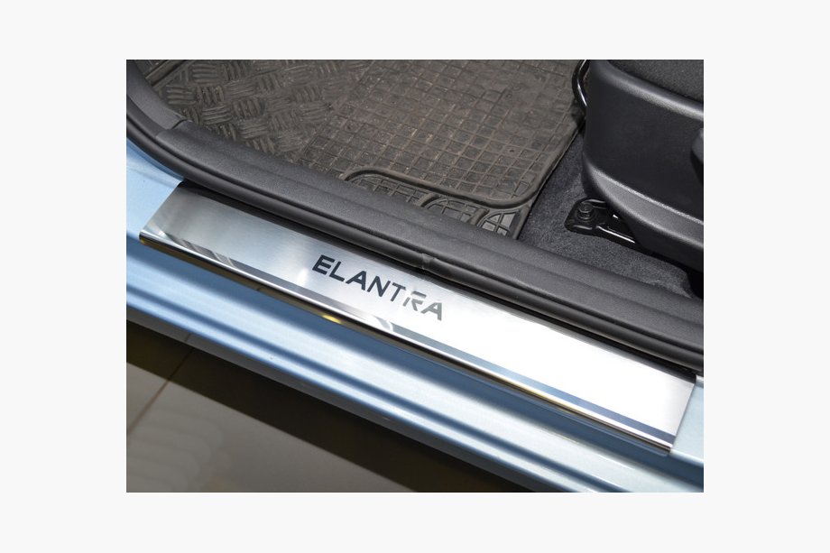 Hyundai Elantra (MD/UD) 2011–2015 Nataniko RVS dorpellijsten (set van 4) Standaard - Lohmann-tape, 0,5 mm Image
