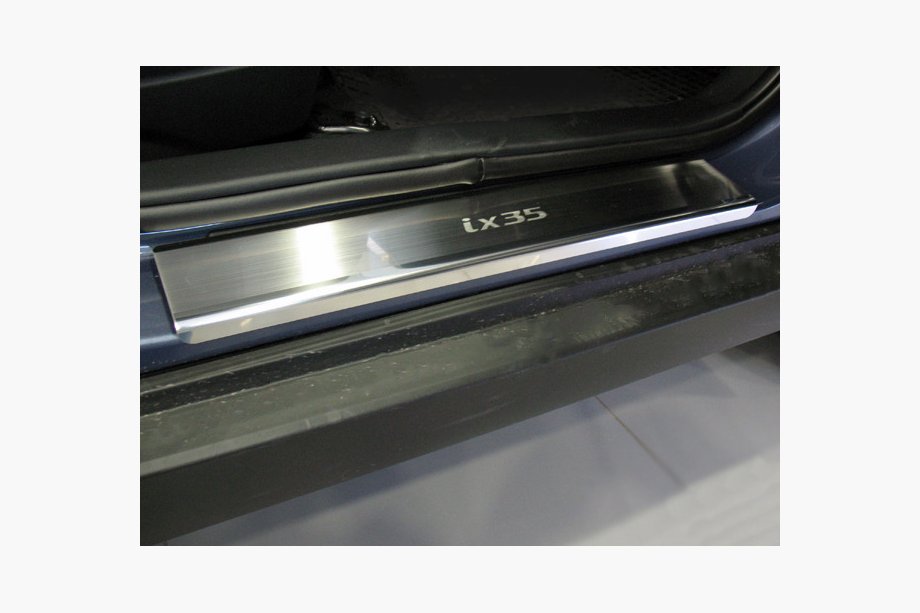 Hyundai IX-35 2010–2015 Nataniko RVS dorpellijsten (set van 4) Standaard - Lohmann-tape, 0,5 mm Image