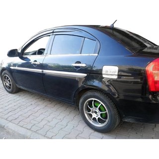 Buiten raamomlijsting set (4-delig, RVS) Hyundai Accent 2006–2010 foto 1