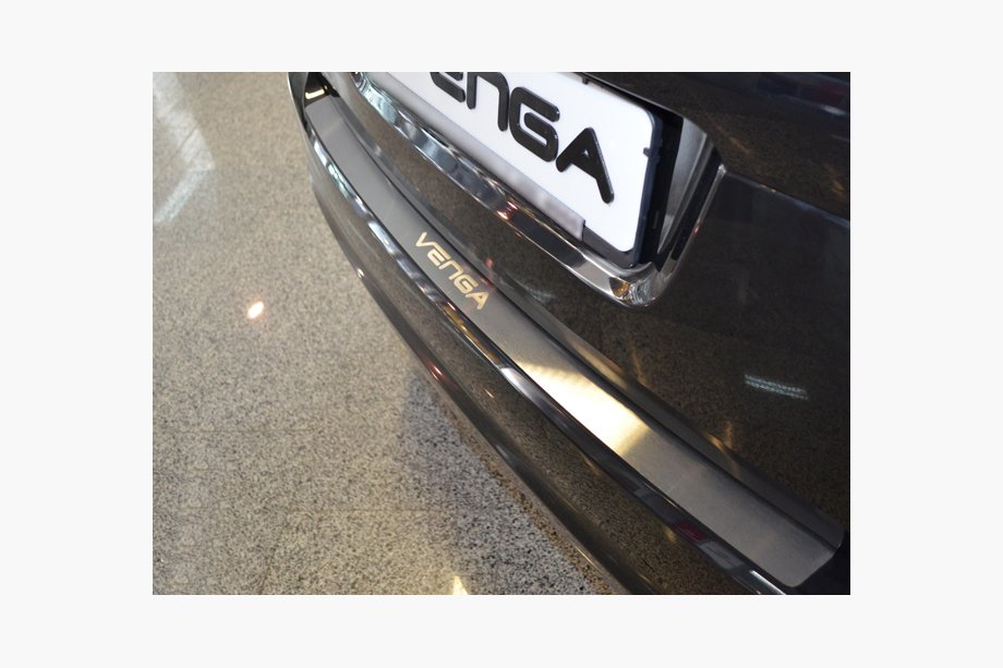 Kia Venga 2010–2019 Achterbumperbeschermer Natanika (RVS) Image