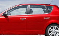 Kia Ceed 2007–2012 Raamomlijsting (4 stuks, RVS) foto 2