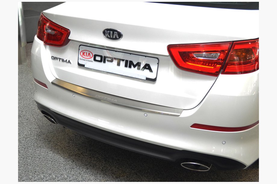 Kia Optima 2010–2016 Achterbumperbeschermer met omgezette rand Nataniko (2014-2016, RVS) Image