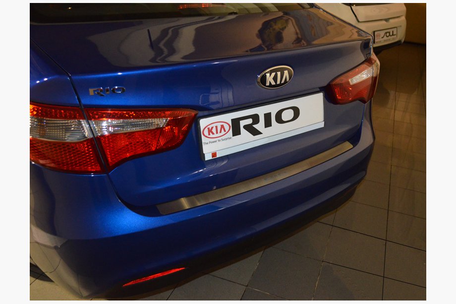 Kia Rio 2012–2017 Achterbumperbeschermplaat Натаніко (RVS) Image