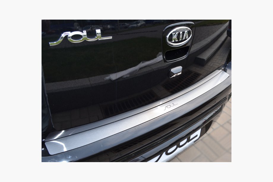 Kia Soul I 2008–2013 Achterbumperbeschermer Natanika (RVS) Image